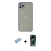 MARSİLYAN™- iPhone 12 Pro Max Kılıf Ahenk Çizgi Serisi - Şeffaf 360 Full Body Arka Koruyucu + Shine Kamera Lens Koruma Cam - MI