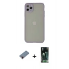 MARSİLYAN™- iPhone 12 Pro Max Kılıf Ahenk Çizgi Serisi - Şeffaf 360 Full Body Arka Koruyucu + Metal Kamera Lens Koruma Cam - KI