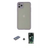 MARSİLYAN™- iPhone 12 Pro Max Kılıf Ahenk Çizgi Serisi - Şeffaf 360 Full Body Arka Koruyucu + Renkli Kamera Lens Koruma Cam - SI