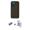 MARSİLYAN™- iPhone 12 Pro Max Kılıf Ahenk Çizgi Serisi - Şeffaf Royal Nano Ekran Koruyucu + Shine Kamera Lens Koruma Cam - GD