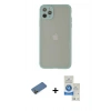 MARSİLYAN™- iPhone 12 Pro Max Kılıf Ahenk Çizgi Serisi - Şeffaf Royal Nano Ekran Koruyucu + Shine Kamera Lens Koruma Cam - GD