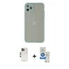 MARSİLYAN™- iPhone 12 Pro Max Kılıf Ahenk Çizgi Serisi - Şeffaf Royal Nano Ekran Koruyucu + Shine Kamera Lens - GD