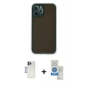 MARSİLYAN™- iPhone 12 Pro Max Kılıf Ahenk Çizgi Serisi - Şeffaf Royal Nano Ekran Koruyucu + Shine Kamera Lens - LT