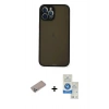 MARSİLYAN™- iPhone 12 Pro Max Kılıf Ahenk Çizgi Serisi - Şeffaf Royal Nano Ekran Koruyucu + Shine Kamera Lens Koruma Cam - SABE