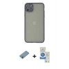 MARSİLYAN™- iPhone 12 Pro Max Kılıf Ahenk Çizgi Serisi - Şeffaf Royal Nano Ekran Koruyucu + Shine Kamera Lens Koruma Cam - GI