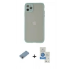 MARSİLYAN™- iPhone 12 Pro Max Kılıf Ahenk Çizgi Serisi - Şeffaf Royal Nano Ekran Koruyucu + Shine Kamera Lens Koruma Cam - GI