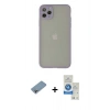 MARSİLYAN™- iPhone 12 Pro Max Kılıf Ahenk Çizgi Serisi - Şeffaf Royal Nano Ekran Koruyucu + Shine Kamera Lens Koruma Cam - GI