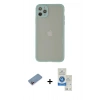 MARSİLYAN™- iPhone 12 Pro Max Kılıf Ahenk Çizgi Serisi - Şeffaf Royal Nano Ekran Koruyucu + Shine Kamera Lens Koruma Cam - PE