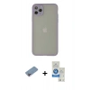 MARSİLYAN™- iPhone 12 Pro Max Kılıf Ahenk Çizgi Serisi - Şeffaf Royal Nano Ekran Koruyucu + Shine Kamera Lens Koruma Cam - PE