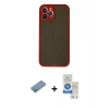 MARSİLYAN™- iPhone 12 Pro Max Kılıf Ahenk Çizgi Serisi - Şeffaf Royal Nano Ekran Koruyucu + Shine Kamera Lens Koruma Cam - GS