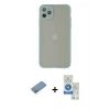 MARSİLYAN™- iPhone 12 Pro Max Kılıf Ahenk Çizgi Serisi - Şeffaf Royal Nano Ekran Koruyucu + Shine Kamera Lens Koruma Cam - GS