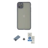 MARSİLYAN™- iPhone 12 Pro Max Kılıf Ahenk Çizgi Serisi - Şeffaf Royal Nano Ekran Koruyucu + Shine Kamera Lens Koruma Cam - SH