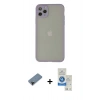 MARSİLYAN™- iPhone 12 Pro Max Kılıf Ahenk Çizgi Serisi - Şeffaf Royal Nano Ekran Koruyucu + Shine Kamera Lens Koruma Cam - SH