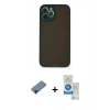 MARSİLYAN™- iPhone 12 Pro Max Kılıf Ahenk Çizgi Serisi - Şeffaf Royal Nano Ekran Koruyucu + Shine Kamera Lens Koruma Cam - SH