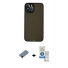 MARSİLYAN™- iPhone 12 Pro Max Kılıf Ahenk Çizgi Serisi - Şeffaf Royal Nano Ekran Koruyucu + Shine Kamera Lens Koruma Cam - SH