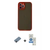MARSİLYAN™- iPhone 12 Pro Max Kılıf Ahenk Çizgi Serisi - Şeffaf Royal Nano Ekran Koruyucu + Shine Kamera Lens Koruma Cam - SH