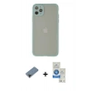 MARSİLYAN™- iPhone 12 Pro Max Kılıf Ahenk Çizgi Serisi - Şeffaf Royal Nano Ekran Koruyucu + Shine Kamera Lens Koruma Cam - SH