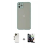 MARSİLYAN™- iPhone 12 Pro Max Kılıf Ahenk Çizgi Serisi - Şeffaf Temperli Cam Ekran Koruyucu + Shine Kamera Lens - GD