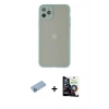 MARSİLYAN™- iPhone 12 Pro Max Kılıf Ahenk Çizgi Serisi - Şeffaf Temperli Cam Ekran Koruyucu + Shine Kamera Lens Koruma Cam - MI