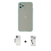 MARSİLYAN™- iPhone 12 Pro Max Kılıf Ahenk Çizgi Serisi - Şeffaf Uv Polymer Nano Ekran Koruyucu + Shine Kamera Lens - LT