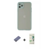 MARSİLYAN™- iPhone 12 Pro Max Kılıf Ahenk Çizgi Serisi - Siyah 20D Premium Cam Ekran Koruyucu + Metal Kamera Lens Koruma Cam - GD