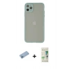 MARSİLYAN™- iPhone 12 Pro Max Kılıf Ahenk Çizgi Serisi - Siyah 20D Premium Cam Ekran Koruyucu + Shine Kamera Lens Koruma Cam - MI