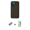 MARSİLYAN™- iPhone 12 Pro Max Kılıf Ahenk Çizgi Serisi - Siyah 20D Premium Cam Ekran Koruyucu + Shine Kamera Lens Koruma Cam - GI