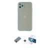 MARSİLYAN™- iPhone 12 Pro Max Kılıf Ahenk Çizgi Serisi - Siyah 3D Antistatik Seramik Nano Ekran Koruyucu + Metal Kamera Lens Koruma Cam - KI