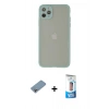 MARSİLYAN™- iPhone 12 Pro Max Kılıf Ahenk Çizgi Serisi - Siyah 5D Eko Cam Ekran Koruyucu + Gökkuşağı Shine Kamera Lens Koruma Cam