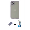 MARSİLYAN™- iPhone 12 Pro Max Kılıf Ahenk Çizgi Serisi - Siyah 5D Eko Cam Ekran Koruyucu + Metal Kamera Lens Koruma Cam - GD