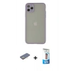 MARSİLYAN™- iPhone 12 Pro Max Kılıf Ahenk Çizgi Serisi - Siyah 5D Eko Cam Ekran Koruyucu + Renkli Kamera Lens Koruma Cam - SI
