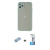 MARSİLYAN™- iPhone 12 Pro Max Kılıf Ahenk Çizgi Serisi - Siyah 5D Eko Cam Ekran Koruyucu + Shine Kamera Lens Koruma Cam - MI