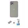 MARSİLYAN™- iPhone 12 Pro Max Kılıf Ahenk Çizgi Serisi - Siyah 5D Eko Cam Ekran Koruyucu + Shine Kamera Lens Koruma Cam - SABE