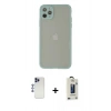 MARSİLYAN™- iPhone 12 Pro Max Kılıf Ahenk Çizgi Serisi - Siyah Bilvis Hayalet Cam Ekran Koruyucu + Shine Kamera Lens - LT