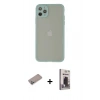 MARSİLYAN™- iPhone 12 Pro Max Kılıf Ahenk Çizgi Serisi - Siyah Bilvis Hayalet Cam Ekran Koruyucu + Shine Kamera Lens Koruma Cam - SABE