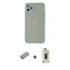 MARSİLYAN™- iPhone 12 Pro Max Kılıf Ahenk Çizgi Serisi - Siyah Bilvis Hayalet Cam Ekran Koruyucu + Shine Kamera Lens Koruma Cam - SABE