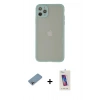 MARSİLYAN™- iPhone 12 Pro Max Kılıf Ahenk Çizgi Serisi - Siyah Joko 5D Cam + Shine Kamera Lens Koruma Cam - GI