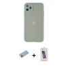 MARSİLYAN™- iPhone 12 Pro Max Kılıf Ahenk Çizgi Serisi - Siyah Joko 5D Cam + Shine Kamera Lens Koruma Cam - MI