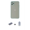 MARSİLYAN™- iPhone 12 Pro Max Kılıf Ahenk Çizgi Serisi - Siyah Joko Magic 5D Cam + Renkli Kamera Lens Koruma Cam - MI