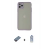 MARSİLYAN™- iPhone 12 Pro Max Kılıf Ahenk Çizgi Serisi - Siyah Joko Magic 5D Cam + Metal Kamera Lens Koruma Cam - KI