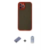 MARSİLYAN™- iPhone 12 Pro Max Kılıf Ahenk Çizgi Serisi - Siyah Joko Magic 5D Cam + Metal Kamera Lens Koruma Cam - GD
