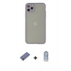 MARSİLYAN™- iPhone 12 Pro Max Kılıf Ahenk Çizgi Serisi - Siyah Joko Magic 5D Cam + Metal Kamera Lens Koruma Cam - GD