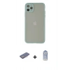 MARSİLYAN™- iPhone 12 Pro Max Kılıf Ahenk Çizgi Serisi - Siyah Joko Magic 5D Cam + Renkli Kamera Lens Koruma Cam - PE