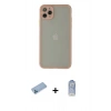 MARSİLYAN™- iPhone 12 Pro Max Kılıf Ahenk Çizgi Serisi - Siyah Joko Magic 5D Cam + Shine Kamera Lens Koruma Cam - MI