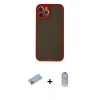 MARSİLYAN™- iPhone 12 Pro Max Kılıf Ahenk Çizgi Serisi - Siyah Joko Magic 5D Cam + Shine Kamera Lens Koruma Cam - MI