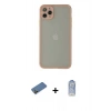 MARSİLYAN™- iPhone 12 Pro Max Kılıf Ahenk Çizgi Serisi - Siyah Joko Magic 5D Cam + Shine Kamera Lens Koruma Cam - GD