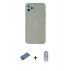 MARSİLYAN™- iPhone 12 Pro Max Kılıf Ahenk Çizgi Serisi - Siyah Joko Magic 5D Cam + Shine Kamera Lens Koruma Cam - GD