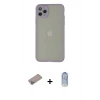 MARSİLYAN™- iPhone 12 Pro Max Kılıf Ahenk Çizgi Serisi - Siyah Joko Magic 5D Cam + Shine Kamera Lens Koruma Cam - SABE