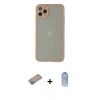 MARSİLYAN™- iPhone 12 Pro Max Kılıf Ahenk Çizgi Serisi - Siyah Joko Magic 5D Cam + Shine Kamera Lens Koruma Cam - SABE