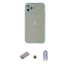 MARSİLYAN™- iPhone 12 Pro Max Kılıf Ahenk Çizgi Serisi - Siyah Joko Magic 5D Cam + Shine Kamera Lens Koruma Cam - SABE